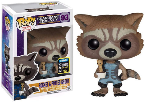 Funko Guardians Of The Galaxy Rocket & Potted Groot 2015 Summer Convention Exclusive Pop! Vinyl Figure