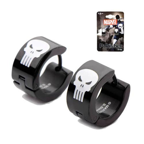 Marvel Punisher Skull Huggie Earrings