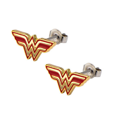 DC Comics Wonder Woman Logo Stud Earrings