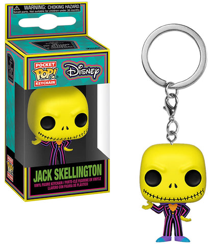 Funko Pocket Pop! Disney Nightmare Before Christmas Jack Skellington Blacklight Vinyl Figure Key Chain