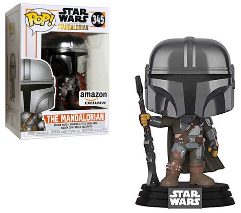 Funko Star Wars: The Mandalorian Final Armor Mandalorian Metallic Amazon Exclusive Pop! Vinyl Figure