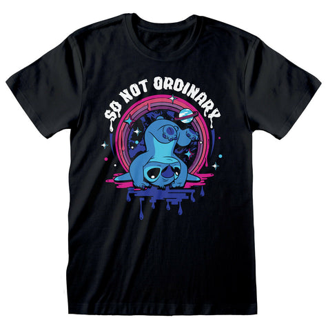 Disney Lilo & Stitch So Not Ordinary Unisex Black T-Shirt