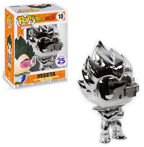 Funko Dragon Ball Z Vegeta Silver Chrome Funimation Exclusive Pop! Vinyl Figure
