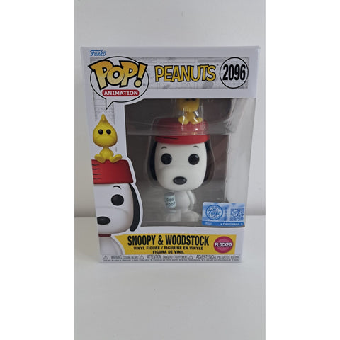 Funko Pop! Animation Peanuts Snoopy & Woodstock Flocked #2096