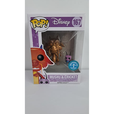 Funko Pop! Disney Mulan Metallic Mushu & Cricket #167