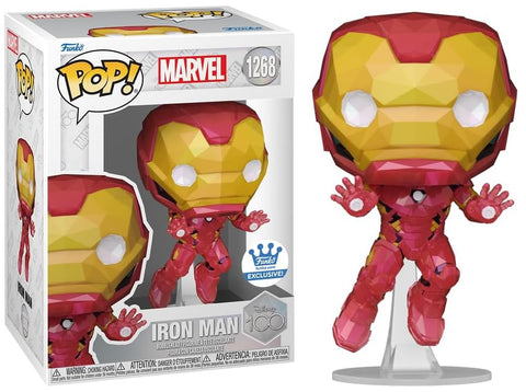 Funko Marvel Disney 100 Iron Man Faceted #1268 Funko Exclusive Pop! Vinyl Figure