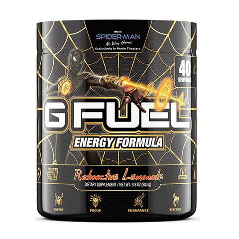 G Fuel Spider-Man Radioactive Lemonade Black & Gold Energy Formula (40 Servings) Tub