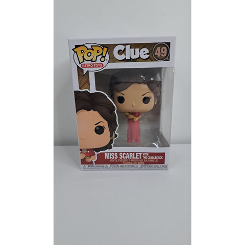 Funko Pop! Retro Toys Clue Miss Scarlet with Candlestick #49