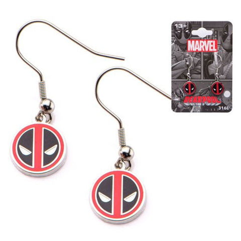 Marvel Deadpool Stainless Steel Dangle Earrings
