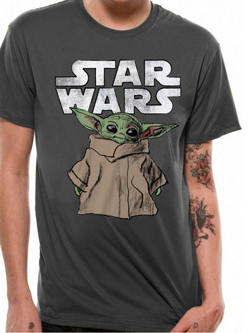 Star Wars The Mandalorian The Child Baby Yoda Unisex Charcoal T-Shirt