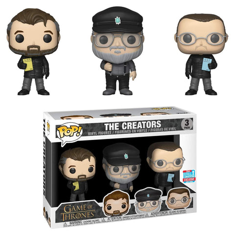 Funko Game Of Thrones The Creators 3-Pack 2018 Fall Convention Exclusive Pop! Vinyl Figure