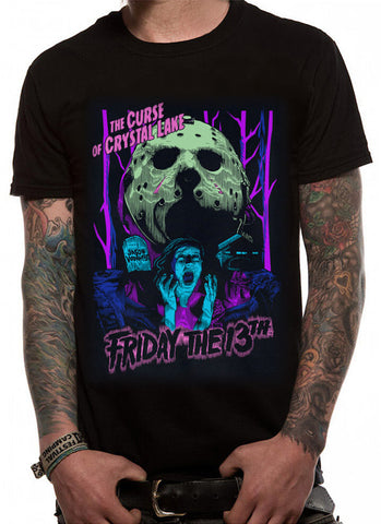 Friday The 13th Jason Voorhees Curse Of Crystal Lake Unisex Black T-Shirt