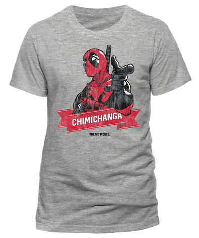Marvel Comics Deadpool Chimichanga Unisex Grey T-Shirt