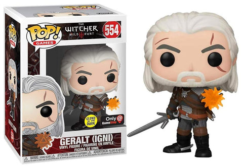 Funko The Witcher Geralt (Igni) Glow In The Dark Gamestop Exclusive Pop! Vinyl Figure