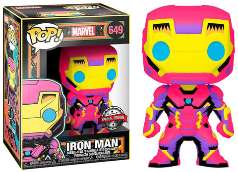 Funko Marvel Black Light Iron Man Exclusive Pop! Vinyl Figure