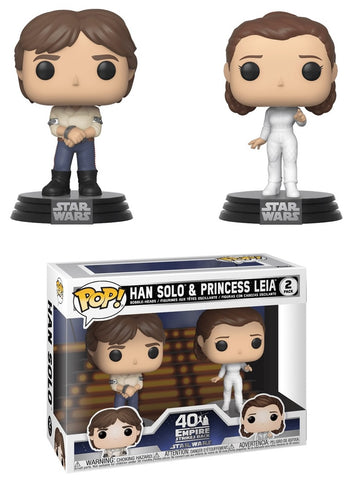 Funko Star Wars Empire Strikes Back Han and Leia 2-Pack Pop! Vinyl Figure