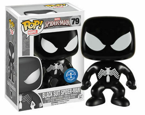 Funko Marvel Black Suit Spider-Man Exclusive Pop! Vinyl Figure