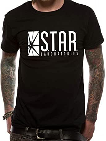DC Comics The Flash Star Laboratories Unisex Black T-Shirt