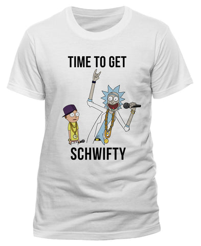Rick And Morty Time To Get Schwifty Unisex White T-Shirt